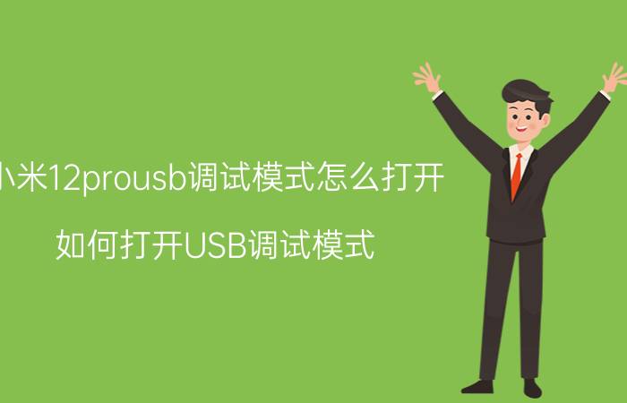 小米12prousb调试模式怎么打开 如何打开USB调试模式？